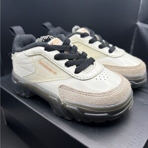 Reebok Kids Cardi B Sneakers - Cream and Tan size 5